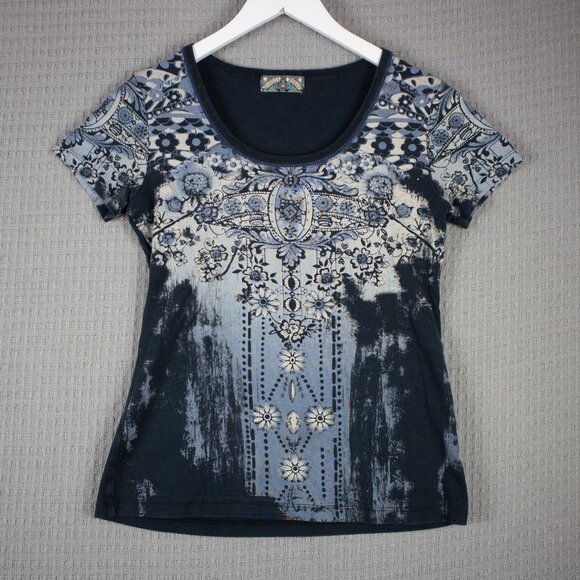 Vanilla Sugar Metal Rhinestud y2k 2000s Top - Picture 1 of 7